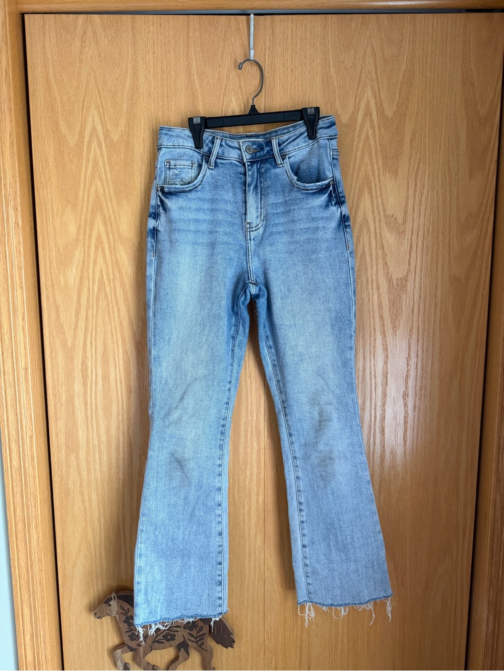 Light Wash High-Rise Flare Jeans